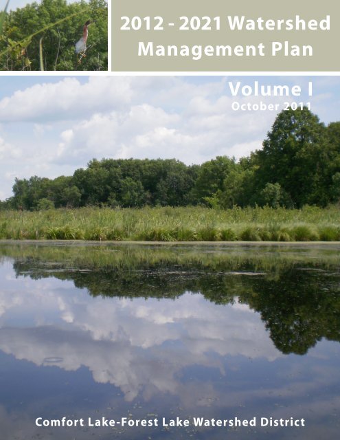 2012 - 2021 Watershed Management Plan Volume I - Comfort Lake ...