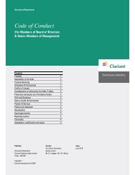 Code of Conduct - Clariant