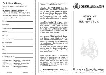 Flyer zum Download - Hildegard-von-Bingen-Gymnasium