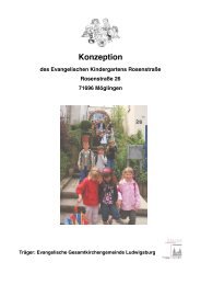 Konzeption Evangelischer Kindergarten RosenstraÃe