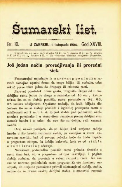 Å UMARSKI LIST 10/1904