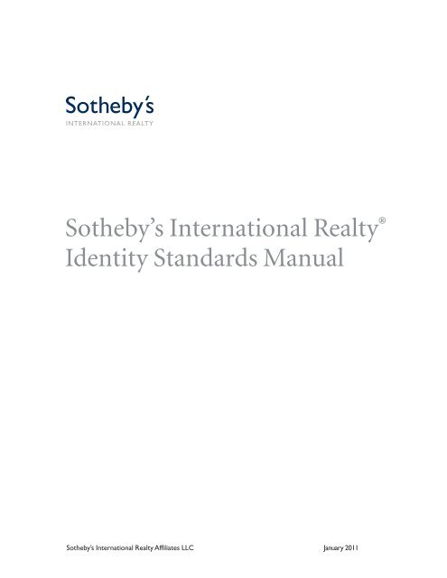 Sotheby's International RealtyÂ® Identity Standards ... - the Members