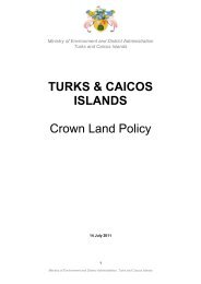 TURKS & CAICOS ISLANDS Crown Land Policy