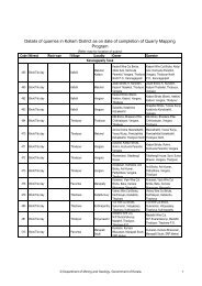 Details of quarries in Kollam District as on - Department of Mining ...