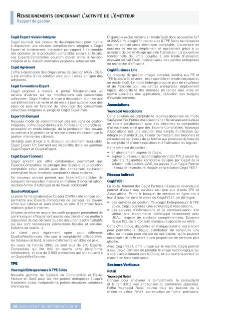 Document de RÃƒÂ©fÃƒÂ©rence 2010 - Paper Audit & Conseil