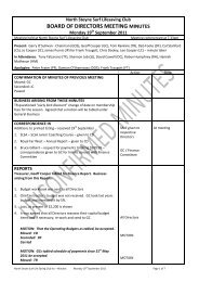 BOARD OF DIRECTORS MEETING MINUTES - North Steyne SLSC