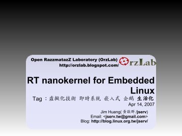 RT nanokernel for Embedded Linux