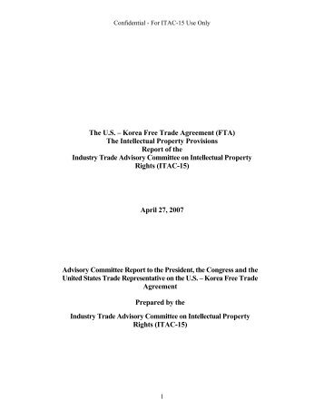 The U.S. – Korea Free Trade Agreement (FTA) The Intellectual ... - IIPA