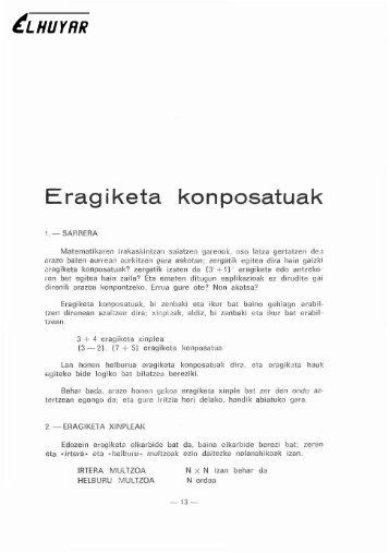 Eragiketa konposatuak