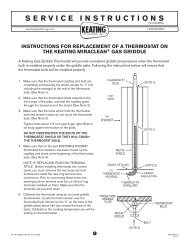 Thermostat Instructions for Replacement (Gas Model) - Keating of ...