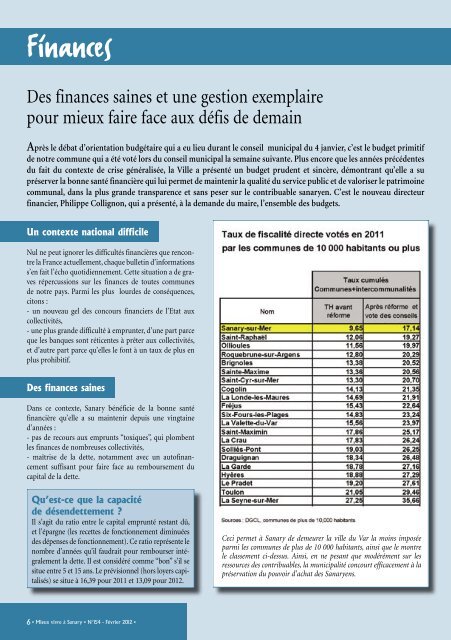 Mieux Vivre NÂ°154 - FÃ©vrier 2012 (.pdf - 2,38 Mo) - Sanary-sur-Mer