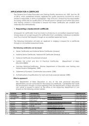 Application for a certificate - Umalusi