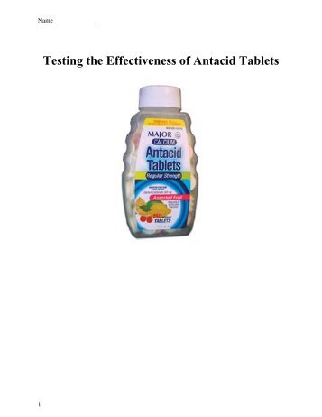 Testing the Effectiveness of Antacid Tablets