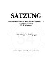 SATZUNG des Fördervereins des FC34 ... - FC 1934 Bierstadt