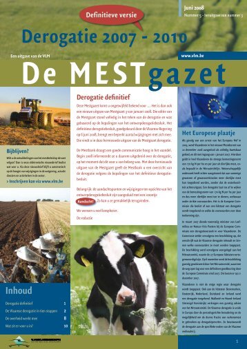 Mestgazet 5 - Derogatie 2007-2010 - Vlaamse Landmaatschappij