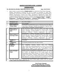 RAILWAY ELECTRIFICATION, LUCKNOW TENDER NOTICE No ...