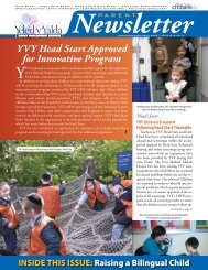 YVY Head Start Approved for Innovative Program - Yeled.org