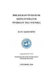 bibliografi över rysk skönlitteratur översatt till svenska - Slaviska språk