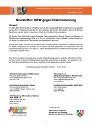 Newsletter: NRW gegen Diskriminierung - Das Netzwerk