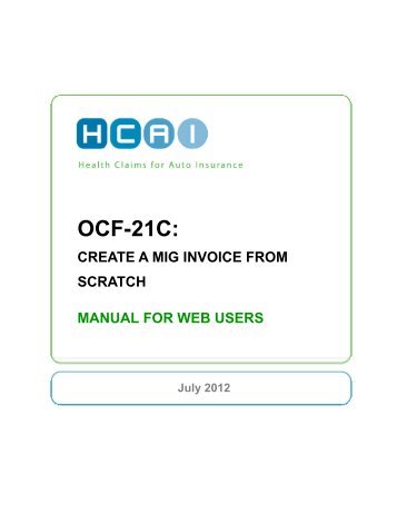 OCF-21C: Creating Invoice from Scratch - HCAI