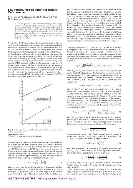 Low Voltage High Db Linear Exponential Vv Converter µ Radio Lab Low Voltage High Db Linear Exponential Vv Converter µ Radio Lab