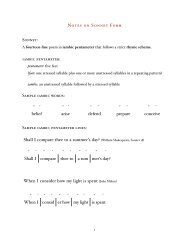 Notes on Sonnet Form Sonnet: iambic ... - Dr. Mark Womack
