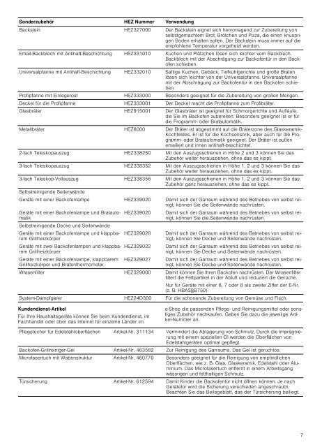 Einbaubackofen HBA23B2.0 - Moebelplus GmbH