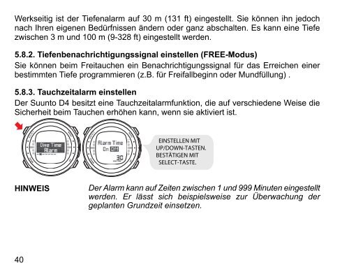 Suunto D4 Bedienungsanleitung