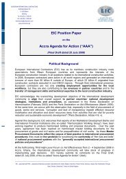 EIC Position Paper Accra Agenda for Action (âAAAâ) - European ...