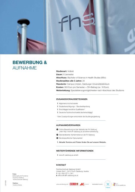 Info-Brochure (German) - Fachhochschule Salzburg