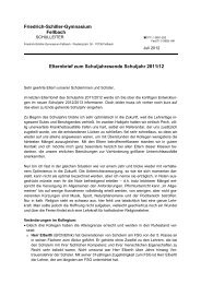 Elternbrief Schuljahresende 2012 - FSG Fellbach