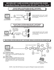 SECURA KEY CARD ACCESS CONFIGURATION GUIDE Single ...