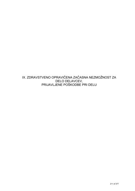 ZDRAVSTVENI STATISTIÄNI LETOPIS 2009 Zdravstvena regija ...