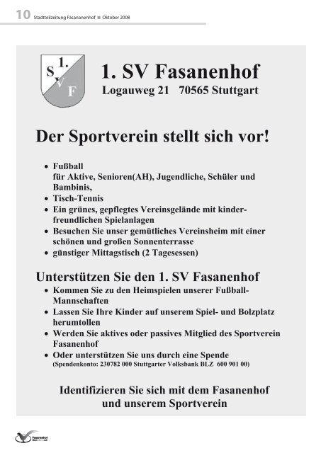 Stadtteilzeitung - Fasanenhof