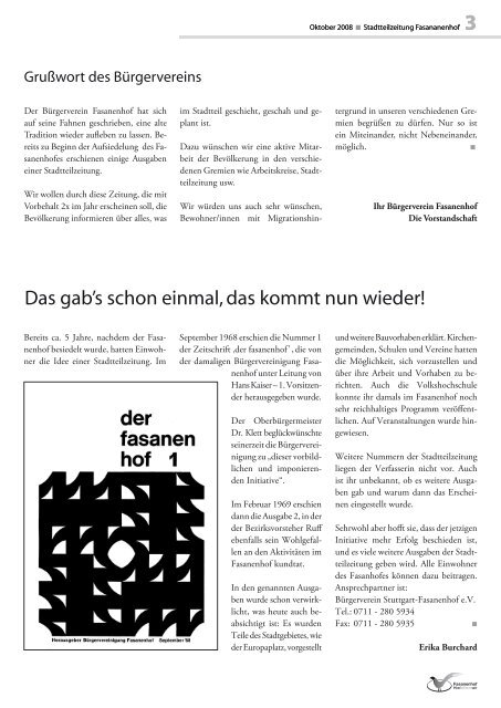 Stadtteilzeitung - Fasanenhof