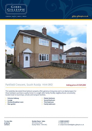 Parkfield Crescent, South Ruislip HA4 0RD - Waidev8.com