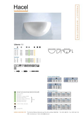 Liberte 436 - Hacel Lighting U. K.