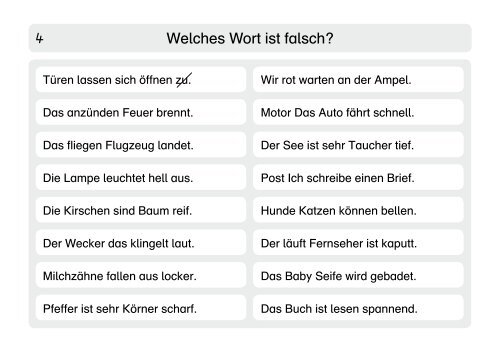 Welches Wort ist falsch?