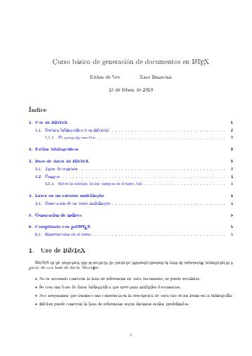 Curso básico de generación de documentos en LATEX