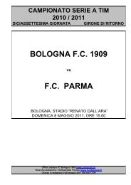 Bologna-Parma - 36 giornata serie A - Bologna F.C.