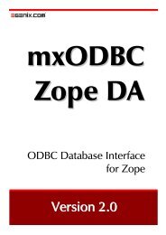 mxODBC Zope DA - The Zope ODBC Database Adapter - eGenix.com