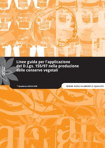ARSIA Linee conserve veg. 8/99