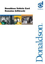 Donaldson Vehicle Card Komatsu (Lifttruck) - Michele Caroli Srl