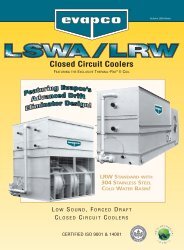 LSWA & LRW Closed Circuit Coolers (250A) - EVAPCO.com.au