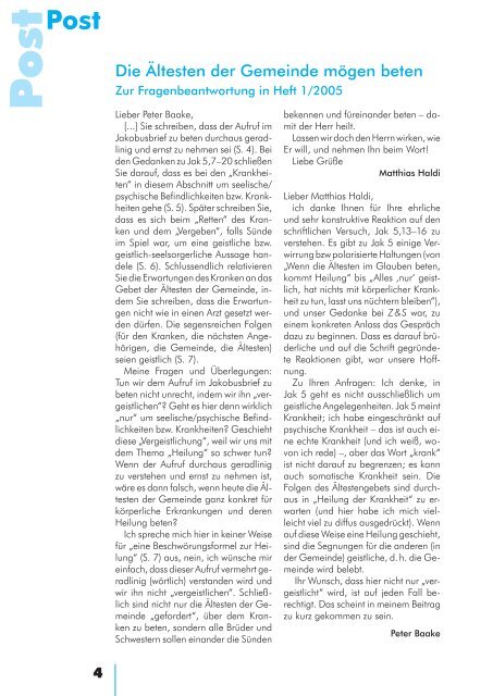 Heft 2/2005 - Zeit & Schrift