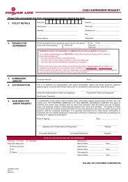 Cash Surrender Request Form - Philam Life