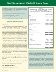 Pius X Foundation 2006-2007 Annual Report