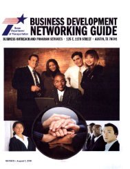 Business Development Networking Guide - Welcome to the Texas ...