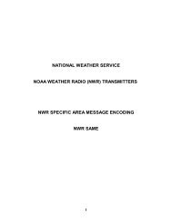 NATIONAL WEATHER SERVICE NOAA WEATHER RADIO (NWR ...