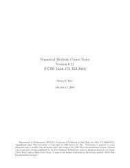 Numerical Methods Course Notes Version 0.11 - Ashland University